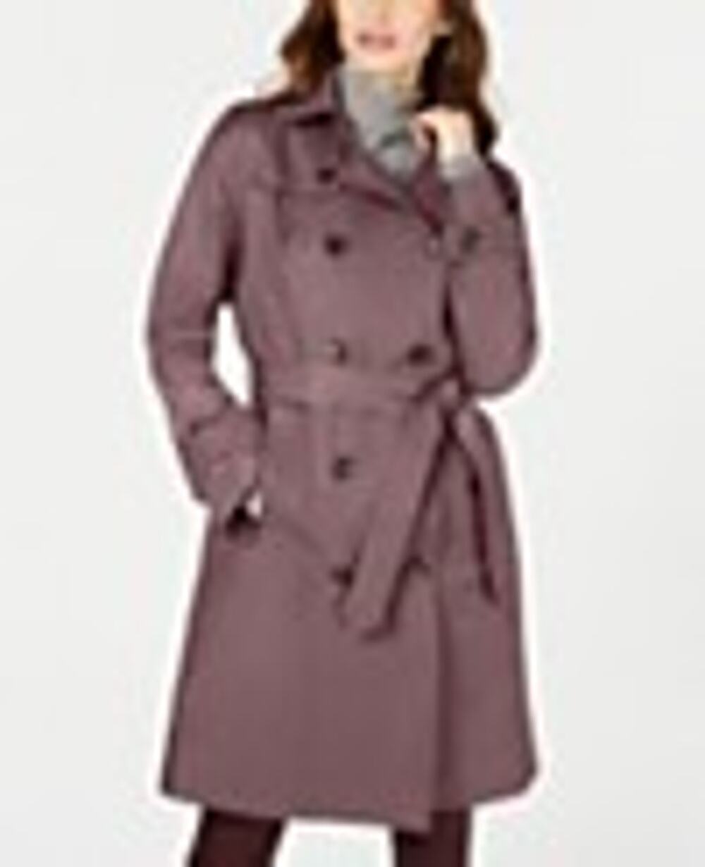 London Fog Double-Breasted Water Resistant Hooded Trench Coat - XL